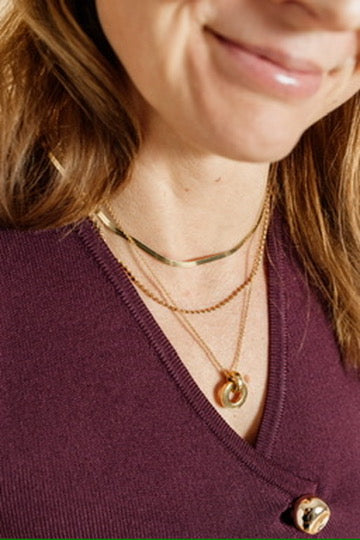 Annecy Open Round Pendant 18ct Gold Plated Sterling Silver