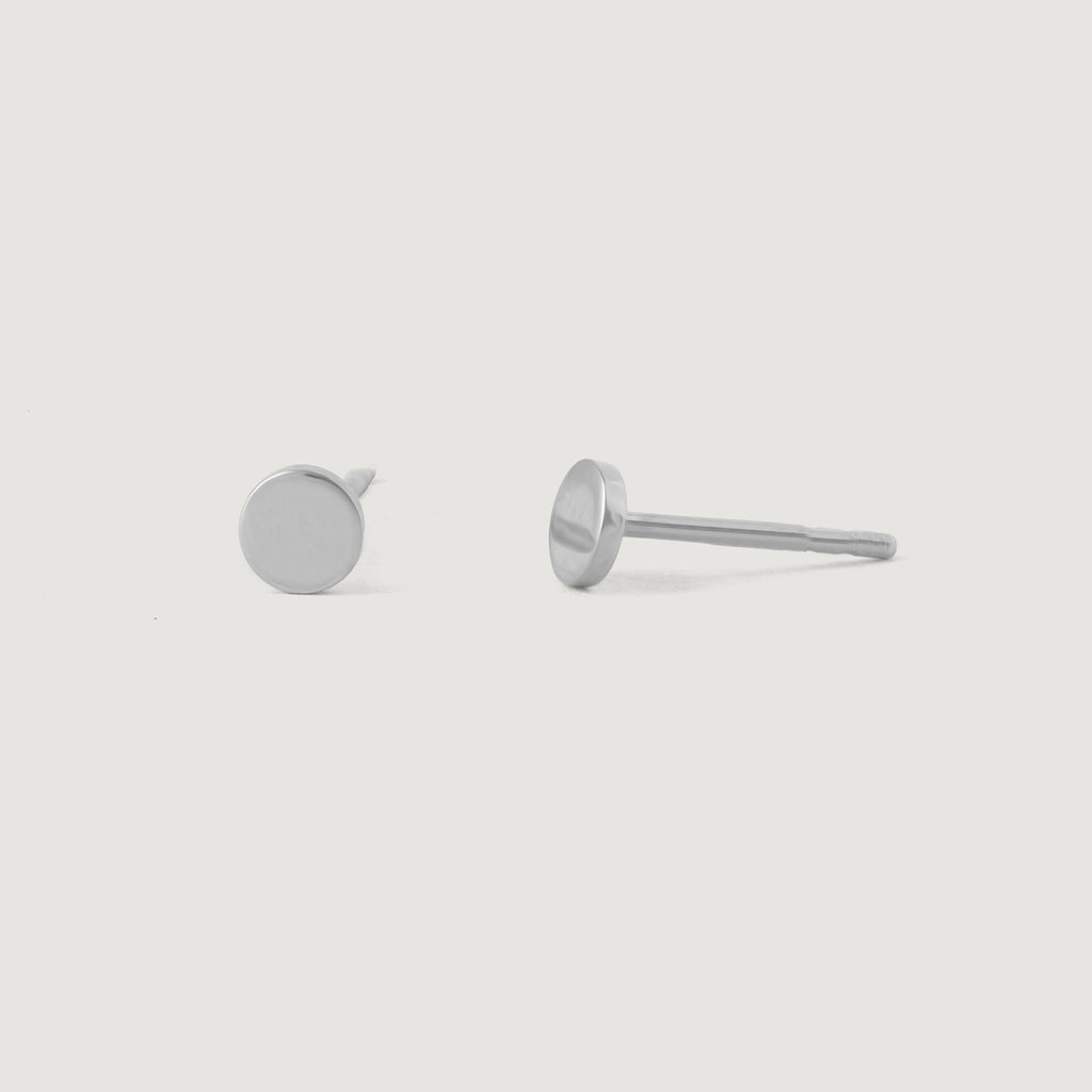 Annecy Polished Sterling Silver Round  4mm Stud