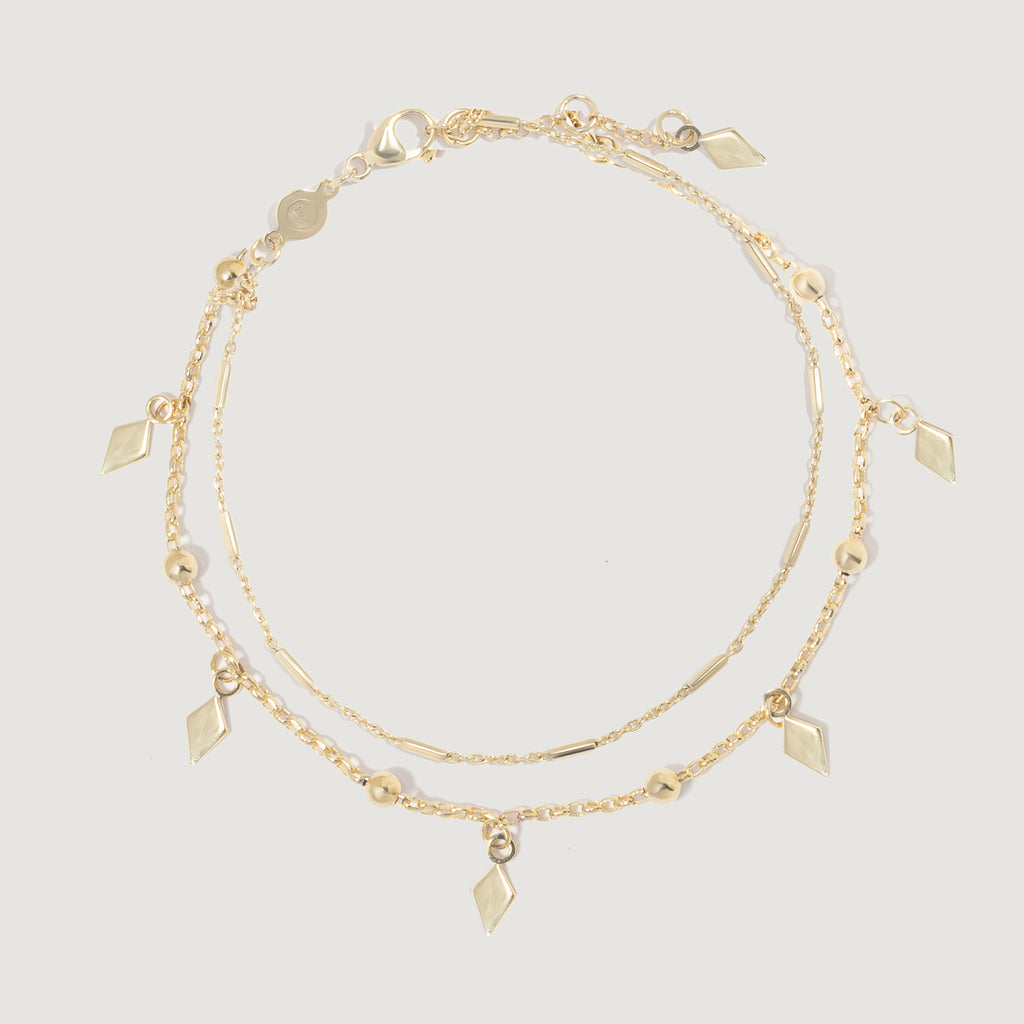 ID Oval Charm Adjustable Bracelet in 18ct Gold Vermeil on Sterling Silver   Jewellery by Monica Vinader